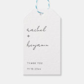 Minimalistisch huwelijksscript Modern Simple Cadeaulabel (Voorkant)