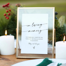 Minimalistisch in liefdevolle herinnering trouwtek poster