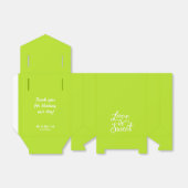 Minimalistisch in Lime Green Wedding Bedankdoosjes (Uitgevouwen)