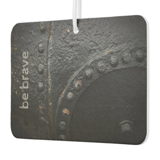 Minimalistisch industrieel zwart metaal luchtverfrisser (Links)