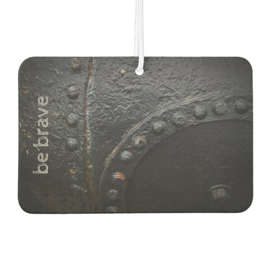 Minimalistisch industrieel zwart metaal luchtverfrisser (Voorkant)