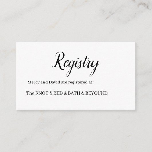 Minimalistisch Informatiekaartje (Voorkant)