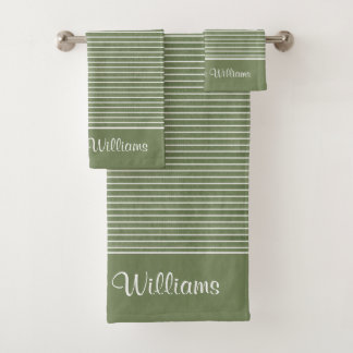 Minimalistisch Initiaal met groene, bijtende textu Bad Handdoek