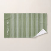 Minimalistisch Initiaal met groene, bijtende textu Bad Handdoek (Handdoek)