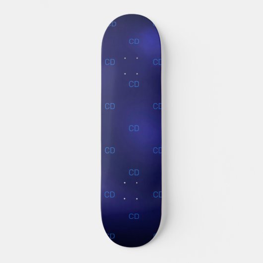 Minimalistisch initiaal van marineblauw monogram skateboard (Voorkant)