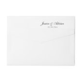 Minimalistisch inpakken in zwart-wit rond adreslab (Achterkant)