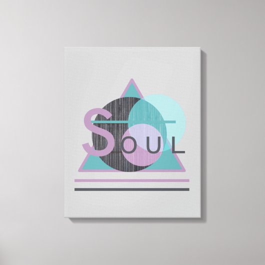 Minimalistisch Inspirerend "SOUL" omgepakt Canvas (Voorkant)