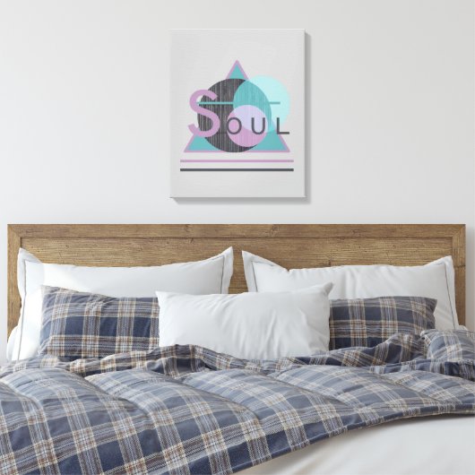 Minimalistisch Inspirerend "SOUL" omgepakt Canvas (Insitu (Slaapkamer))
