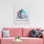Minimalistisch Inspirerend "SOUL" omgepakt Canvas (Insitu (Woonkamer))
