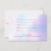 Minimalistisch iriserend script cadeaubon (Achterkant)