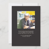 Minimalistisch jaar aankondiging Afstuderen foto's (Achterkant)