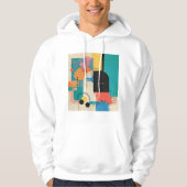 Minimalistisch jaren 90 Abstract Poster Hoodie (Voorkant)
