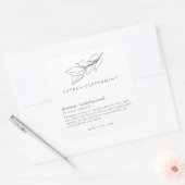 Minimalistisch  kaarsenetiket vierkante sticker (Envelop)