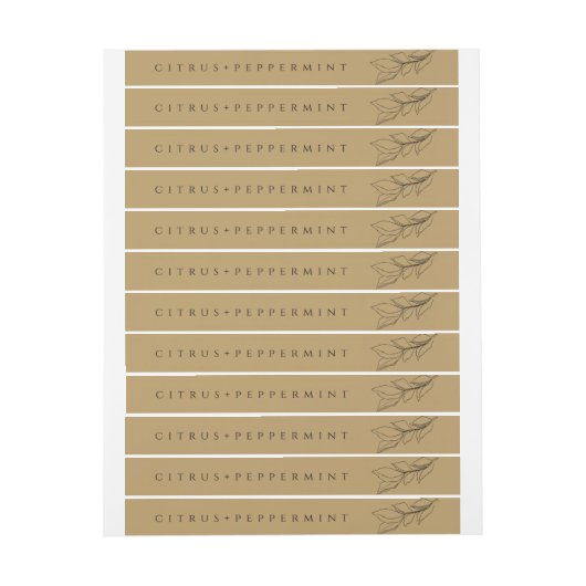 Minimalistisch  kaarsenetiket voor het afdichtings (Vel)