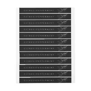 Minimalistisch kaarsenetiket voor het afdichtings