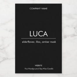 Minimalistisch kaartenlabel Elegant Sticker Luca B