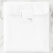 Minimalistisch kaartenlabel vierkante sticker (Tas)