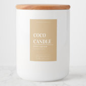 Minimalistisch kaartenlabel voedselcontainer etiket (Voorkant)