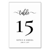 Minimalistisch kalligrafie script bruiloft dubbelz kaart (Achterkant)