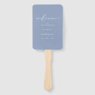 Minimalistisch kalligrafie-usty Blue Wedding-progr Handwaaier