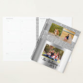 Minimalistisch kalligrafiefamilie Silver Planner (Display)