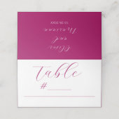 Minimalistisch kalligrafiescript Magenta Wedding P (Buitenkant ongevouwen)