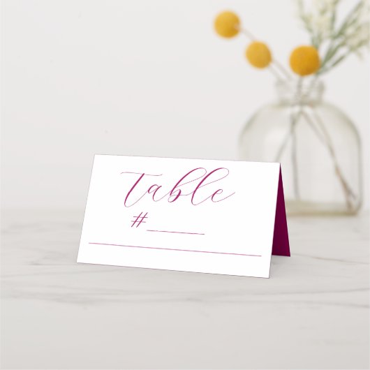 Minimalistisch kalligrafiescript Magenta Wedding P (Voorkant)