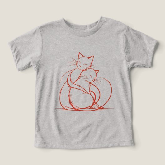 Minimalistisch kattenknuffelontwerp - Schattige ka (Design voorkant)