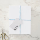Minimalistisch Kerst zwart wit Gift Label Cadeaulabel (Met Touw)