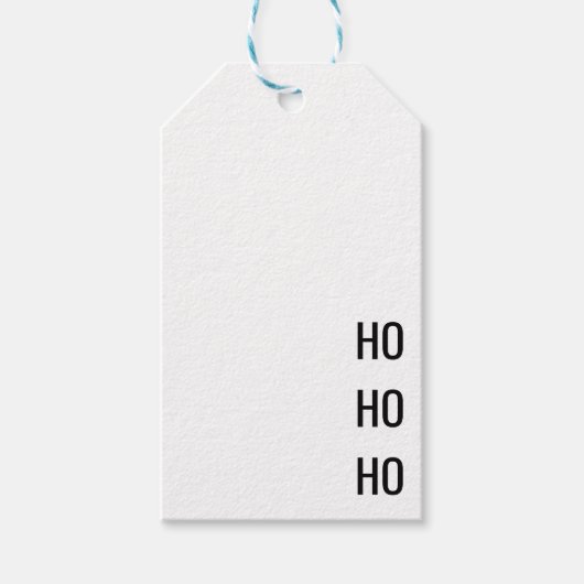 Minimalistisch Kerst zwart wit Gift Label Cadeaulabel (Voorkant)