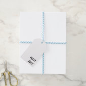 Minimalistisch Kerst zwart wit Gift Label Cadeaulabel (Met Touw)
