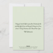 Minimalistisch kerstboomkoorts feestdagenkaart (Achterkant)