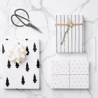 Minimalistisch kerstdennengeschenk inpakpapier vel