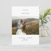 Minimalistisch kerstfeest en vrolijk kerstfeest 1 feestdagenkaart (Staand voorkant)