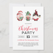 Minimalistisch kerstfeest kerstgnoom kaart (Voorkant)