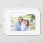 Minimalistisch kerstfotolandschap feestdagenkaart (Voorkant)