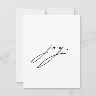 Minimalistisch kerstkaartencitaat voor Joy Feestdagenkaart