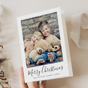 Minimalistisch kerstportret voor Merry Feestdagen Kaart