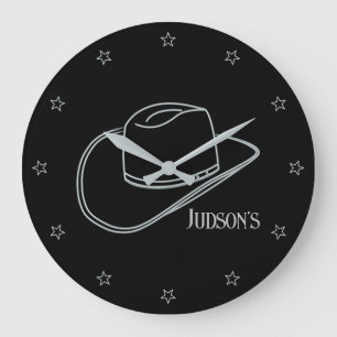 Minimalistisch klassiek Cowboy LG. Wandklok Grote Klok