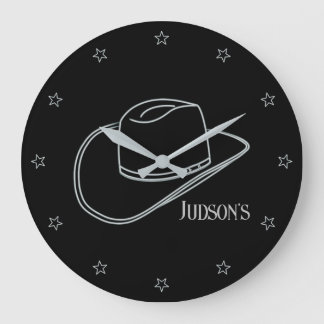 Minimalistisch klassiek Cowboy LG. Wandklok Grote Klok