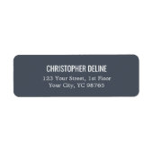 Minimalistisch klassiek elastisch blauw marinelabe etiket (Voorkant)