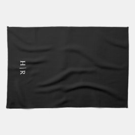Minimalistisch klassiek elegant monogram theedoek