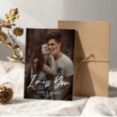 Minimalistisch klassiek grappig ik mis je moderne  briefkaart