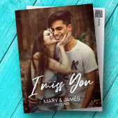 Minimalistisch klassiek grappig ik mis je moderne briefkaart