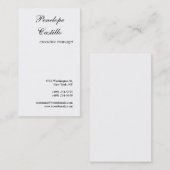 Minimalistisch klassiek handgeschreven script visitekaartje (Voorkant / Achterkant)