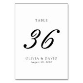 Minimalistisch klassiek tabelnummer kaart (Voorkant)