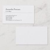 Minimalistisch klassiek zwart-wit visitekaartje (Voorkant / Achterkant)