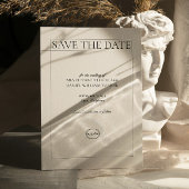 Minimalistisch klassieke fotohuwelijk sparen de da