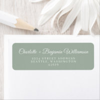 Minimalistisch Klassieke Script Sage Return-adres
