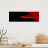 Minimalistisch klein horizontaal Poster "Rode rook (Keuken)